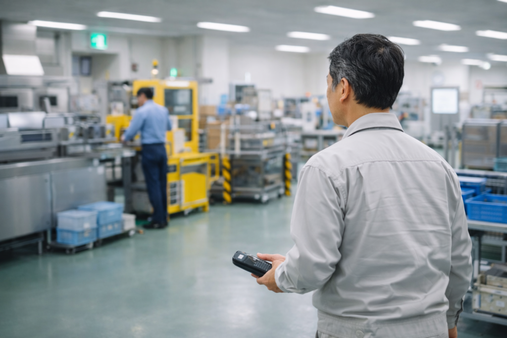 工場の作業ラインのイメージ